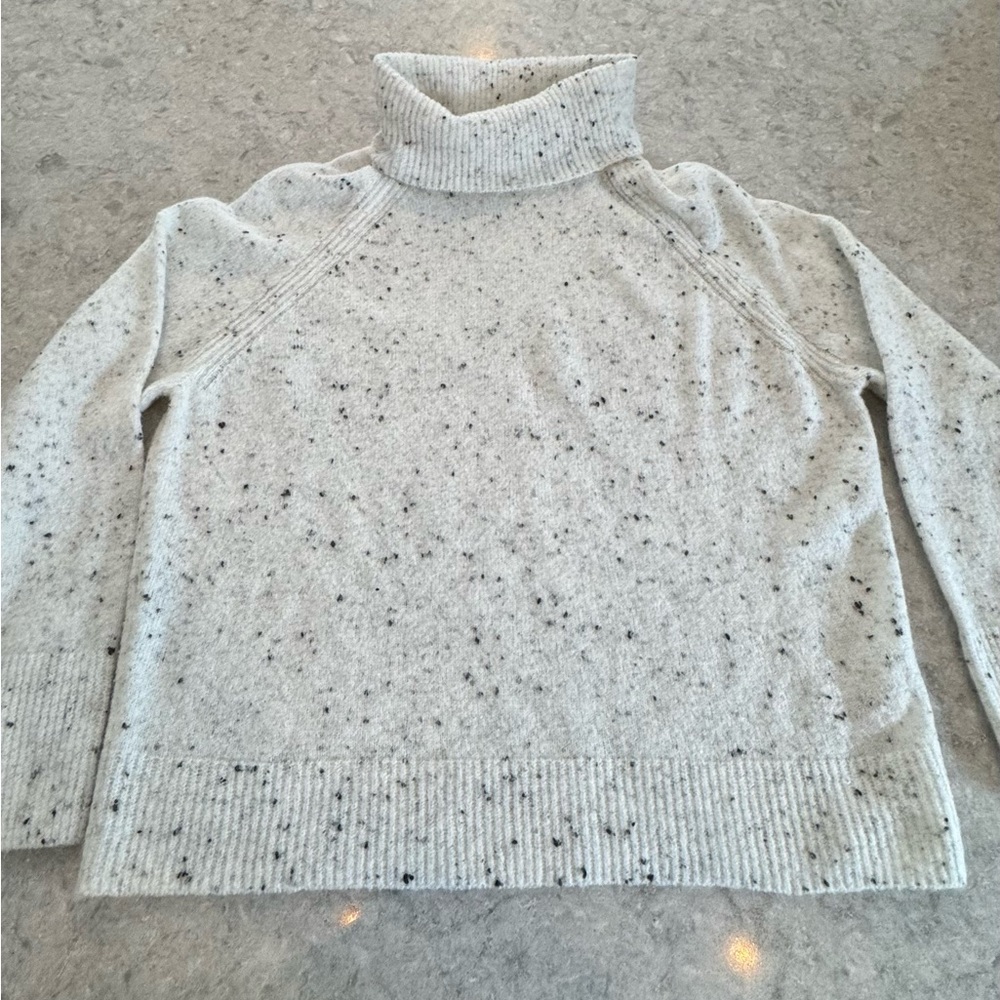 EUC John + Jenn Gray Speckled Turtleneck Sweater